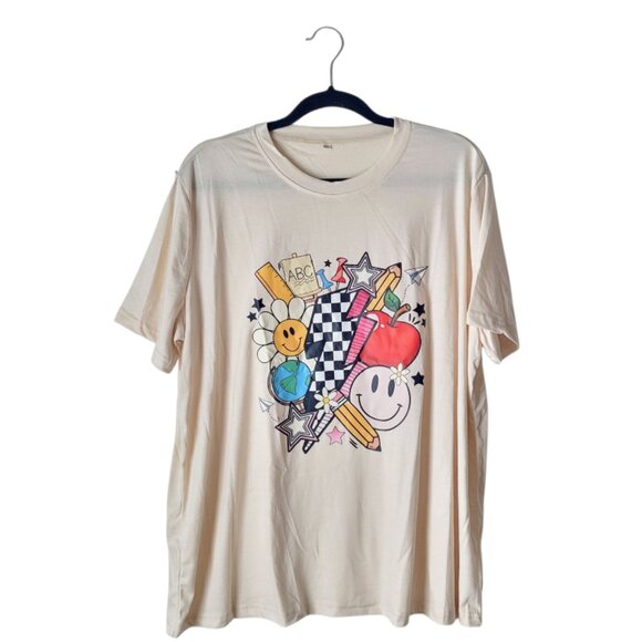 Plus Size Teacher Graphic T-Shirt - Picture 1 of 6